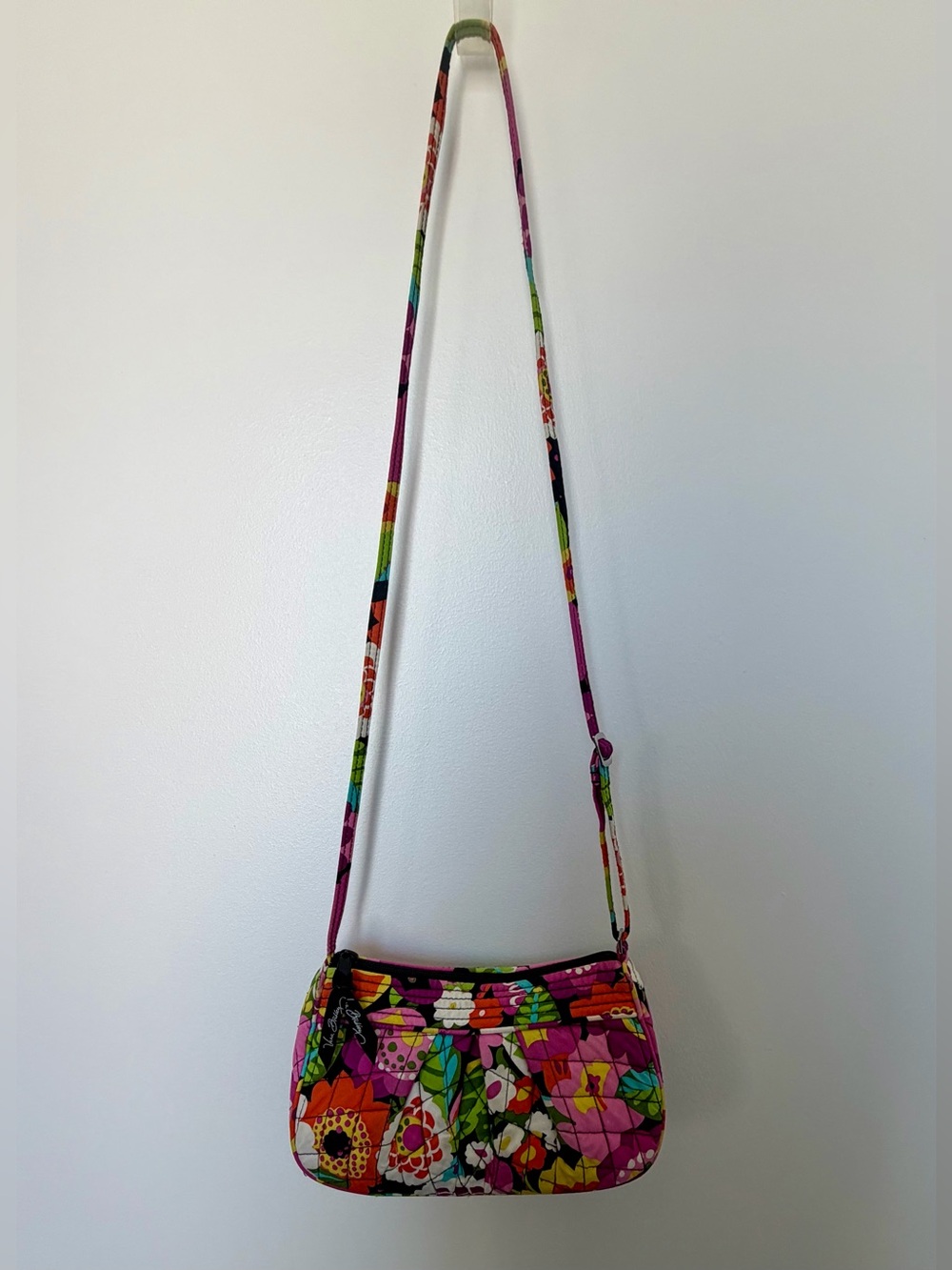 Vera Bradley Crossbody Floral Quilted Pink Multi Purse